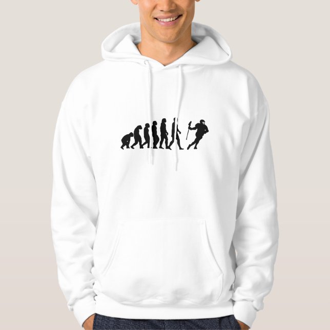 Sudadera Evolución de Lacrosse - Lacrosse divertida (Anverso)