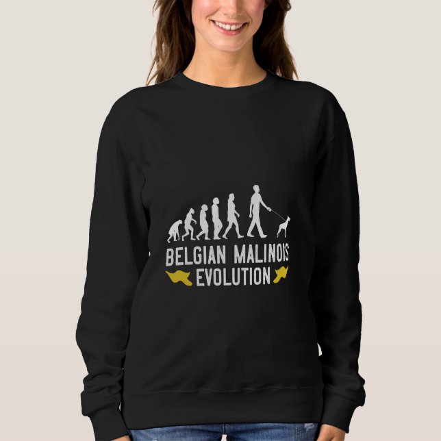 Sudadera EVOLUCIÓN DE MALINOIS BELGA Pastor Belga Ow (Anverso)