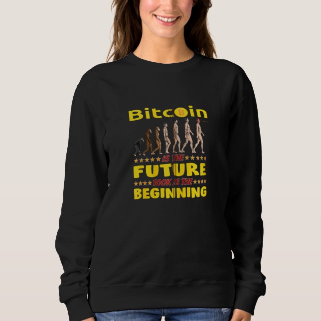 Sudadera Evolución de ojos láser bitcoin El futuro 100k El  (Anverso)