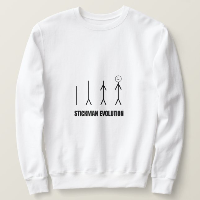 Sudadera Evolución de Stickman (Anverso del diseño)