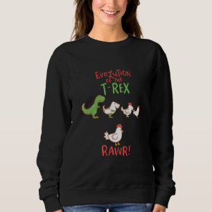 Sudadera ¡Evolución De T-Rex RAWR! Dino Chicken divertido