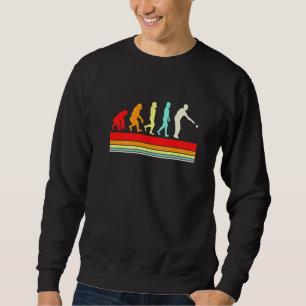 Sudadera Evolución del Bocce Retro Estilo Vintage del Hombr