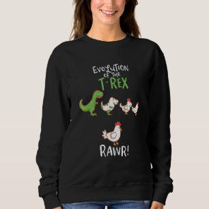 Sudadera Evolución Del T-Rex - ¡RAWR! - Gracioso pollo T-R