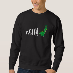Sudadera Evolución Dinosaurio Dino St Patricks Day