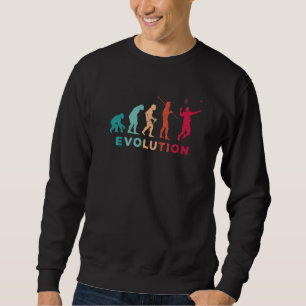 Sudadera Evolución Gráfica Badminton Player Shuttlecock Spo