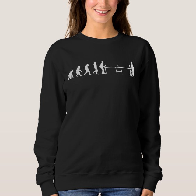 Sudadera Evolución Mesa de tenis Ping Pong Mesa de ping pon (Anverso)