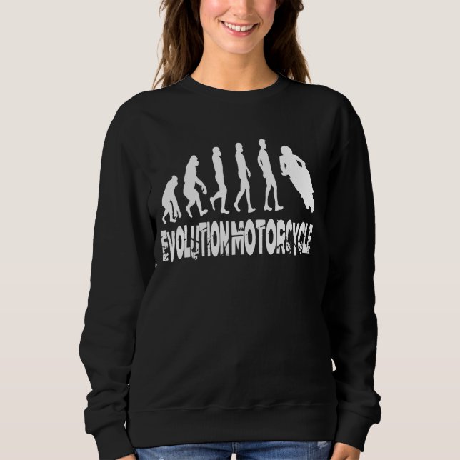 Sudadera Evolución Motocicleta Emotocicleta Ebike Motorcycl (Anverso)