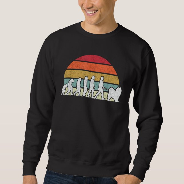 Sudadera Evolución samoyada Perro Nórdico Sled Samoyed (Anverso)
