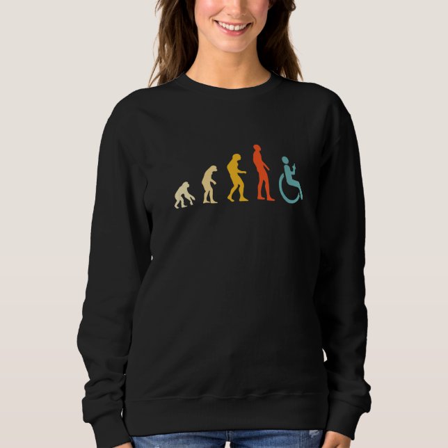 Sudadera Evolución Silla de Ruedas Minusvalía Discapacidad  (Anverso)
