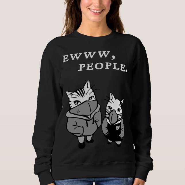 Sudadera Ew People  Cat  Introvert (Anverso)