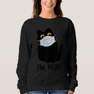 Sudadera Ew People Divertida Máscara De Gato Negro Para Muj