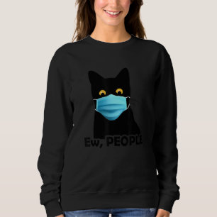 Sudadera Ew People Divertida Máscara De Gato Negro Para Muj