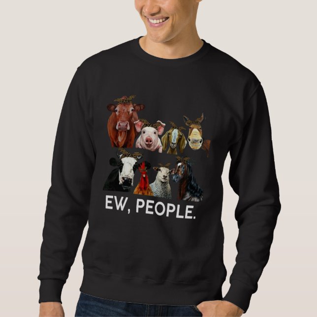 Sudadera Ew People Farm Animals With Leopard Turban Farmer (Anverso)