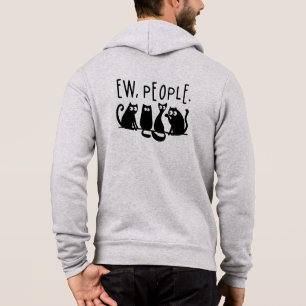 Sudadera Ew People Funny Meowy Black Cats 
