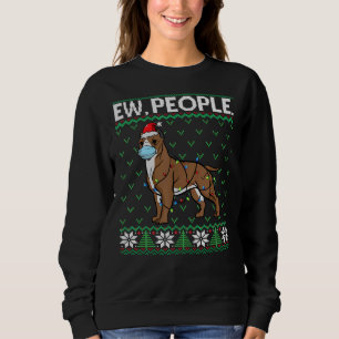 Sudadera Ew People Pitbull Face Mask Santa Dog Ugly Christi