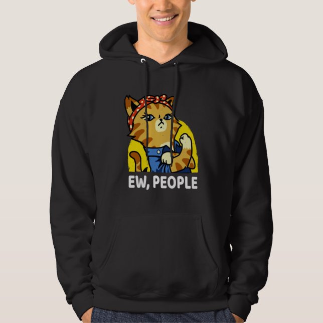 Sudadera ew people  womens meowy cat  Purrrsist Cat Kitty (Anverso)