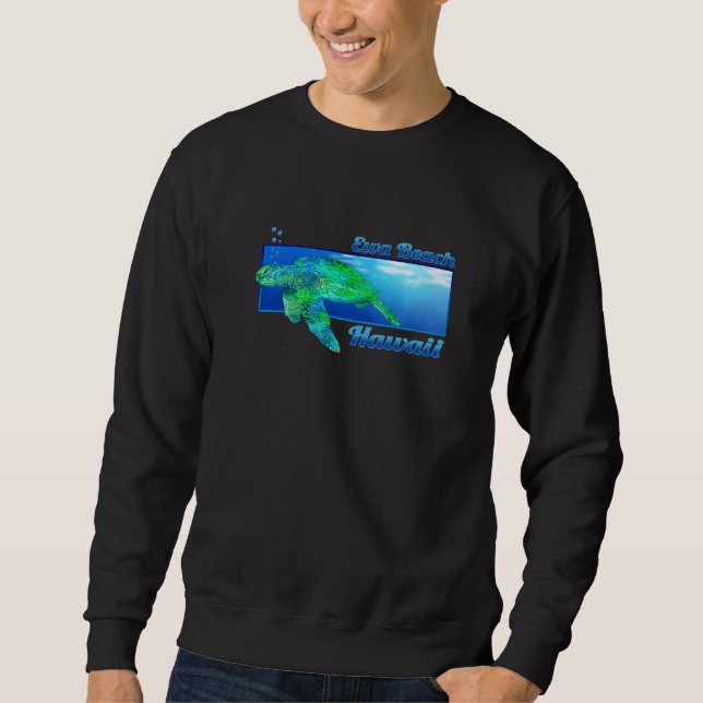 Sudadera Ewa Beach Hawaii Swimming Honu (Anverso)