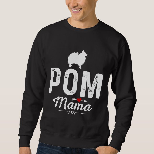 Sudadera Ewd Pom Dog Mama Funny Pomeranian Spitz Mom (Anverso)
