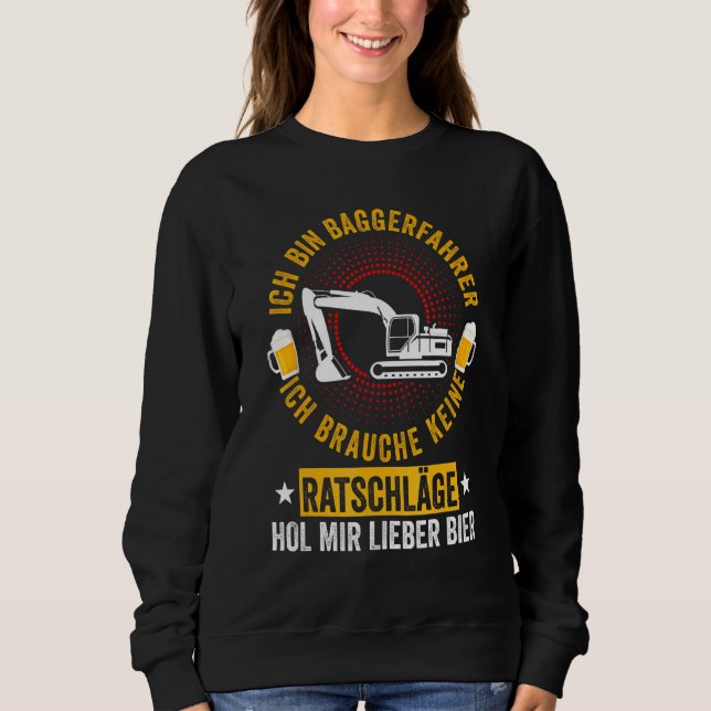 Sudadera Excavadora De Cerveza Digger Conductor De Construc (Anverso)