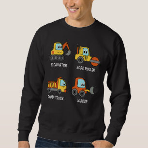 Sudadera Excavator Road Roller Trucero Cargador Niños Peque