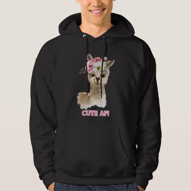 Sudadera ¡Excelente AF! Diseño de Llama de acuarela (Anverso)