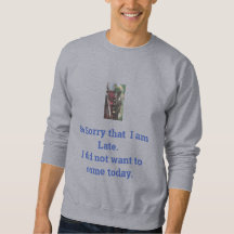 Excusa de la camiseta larga de la manga de los