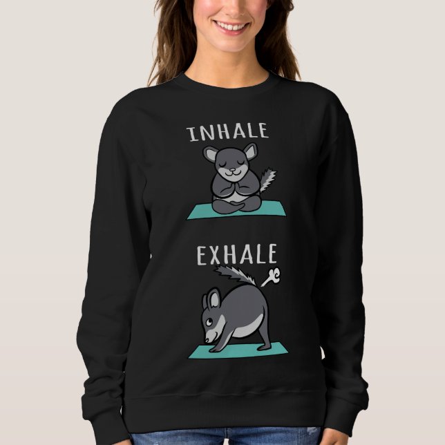 Sudadera Exhale de yoga Chinchilla (Anverso)