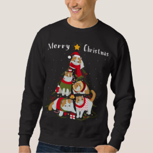 Sudadera Exótico Árbol de Navidad Shorthair Navidad Navidad