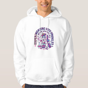 Sudadera Experimento de Unicornio con Brillos Anuncio Corta