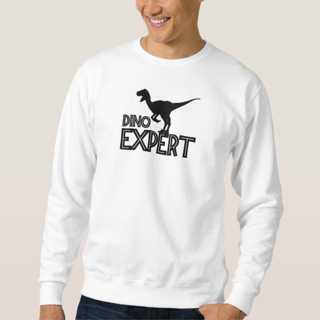 Sudadera Experto en Dino - amantes de los dinosaurios (Anverso)