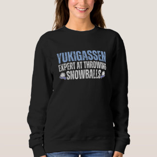 Sudadera Experto en Yukigassen Lanzando Bolas de Nieve