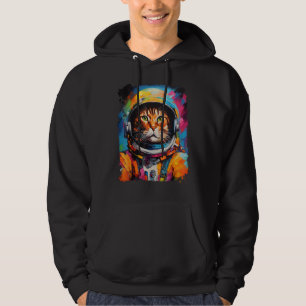 Sudadera Exploración espacial Pop Art Naranja Ginger Cat