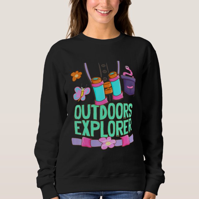 Sudadera Explorador al aire libre Zookeeper Bugs Flores Saf (Anverso)
