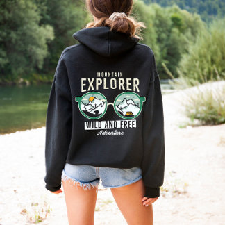 Sudadera Explorador de montaña salvaje y libre | Hoodie de 