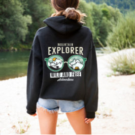 Sudadera Explorador de montaña salvaje y libre | Hoodie de 
