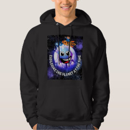 Sudadera Explorando un planeta a la vez . niño en un cohete