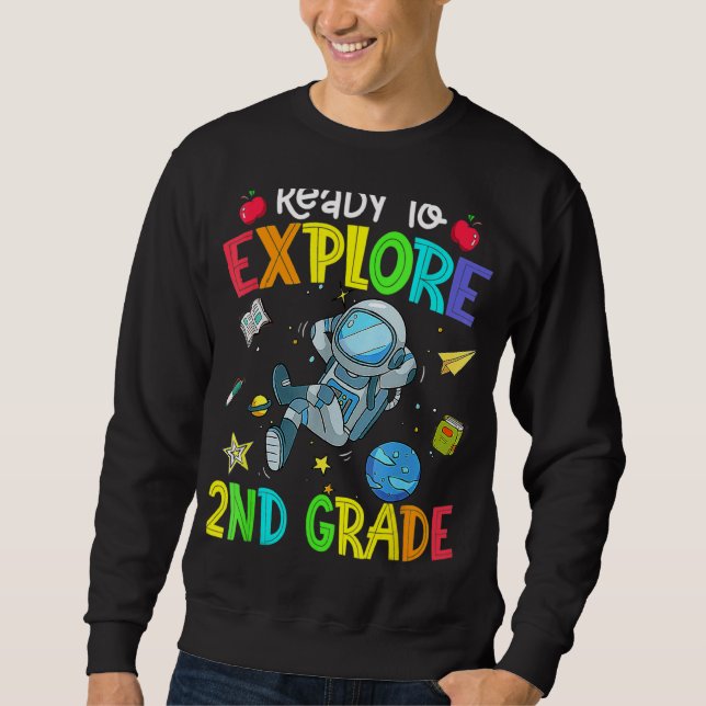 Sudadera Explorar 2º Grado De Vuelta Al Espacio Astronauta  (Anverso)