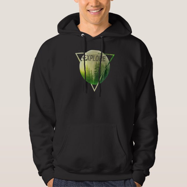 Sudadera Explorar el camping de senderismo (Anverso)