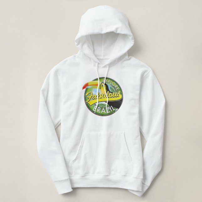 Sudadera Explorar el magnífico logotipo de Brasil (Diseño del anverso)
