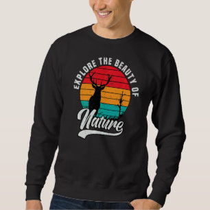 Sudadera Explorar La Belleza De La Naturaleza Tipografía Vi