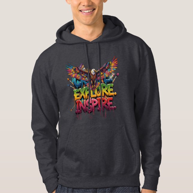 Sudadera Explore Inspire Butterfly Hoodie – Vibrant & Uplif (Anverso)