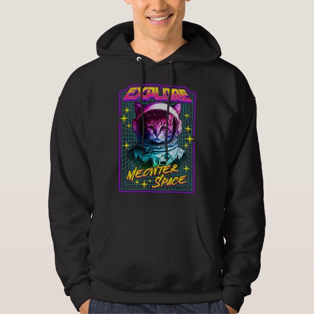 Sudadera Explore Meowter Space  80s Style Astronaut Space C (Anverso)