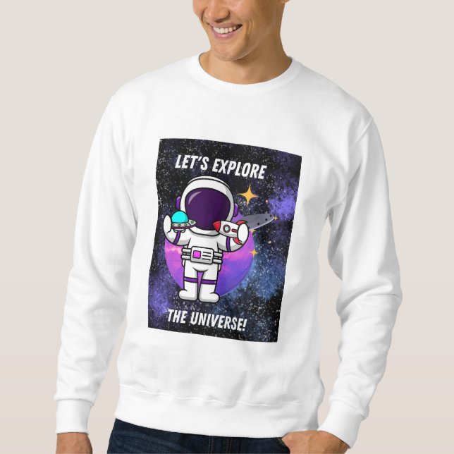 Sudadera exploremos el universo (Anverso)