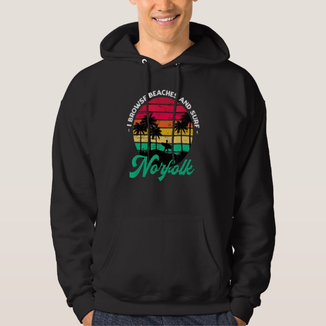 Sudadera Exploro Las Playas Y El Surf Norfolfing Virginia (Anverso)