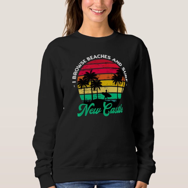 Sudadera Exploro Las Playas Y Surf New Castle Surfing New H (Anverso)