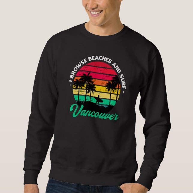 Sudadera Exploro Playas Y Surf Vancouver Surfing Canada (Anverso)