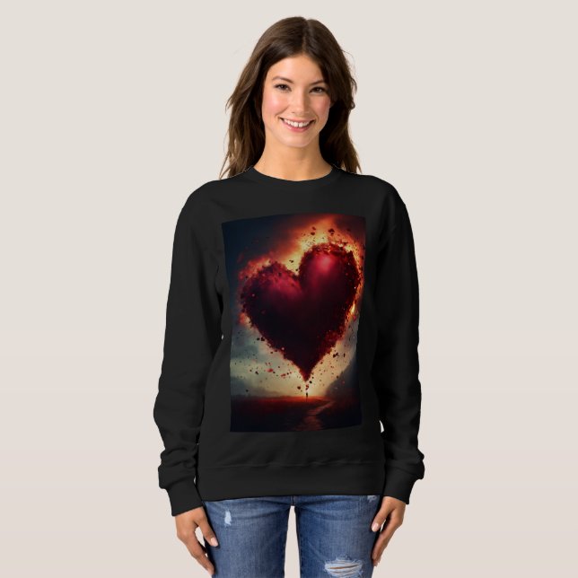 Sudadera Explosión de felicidad cardíaca (Anverso completo)