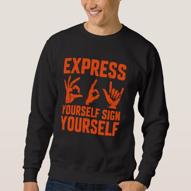 Sudadera Expresarse Rótulo a sí mismo lenguaje de Rótulo (Anverso)