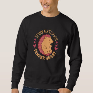 Sudadera Exterior Espinoso Corazón Tierno Erizo Lindo Bosqu