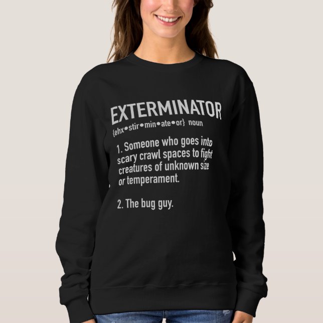 Sudadera Exterminator Definition For Pest Control or Bug Gu (Anverso)